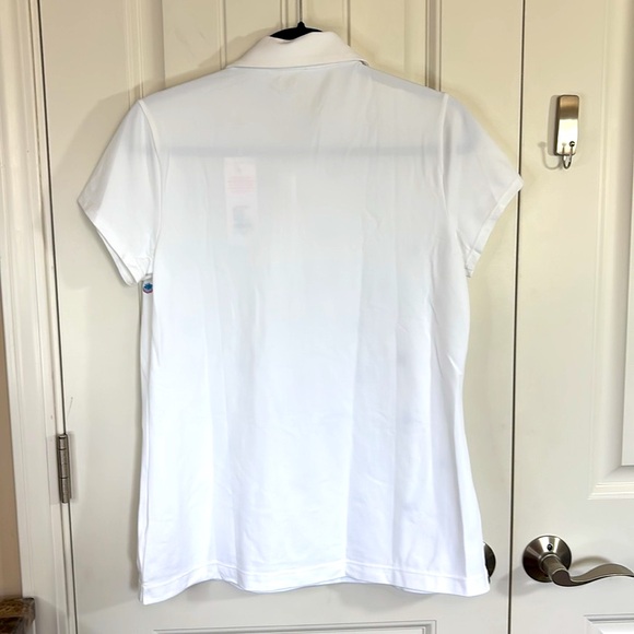 Lilly Pulitzer Frida Polo UPF50 Gone Shellin Embroidered Golf Top Size Large NWT - Picture 2 of 8